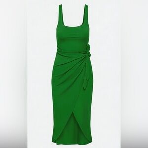 NWOT Aritzia Wilfred Saturn Midi Wrap Dress in Gorgeous Green XL